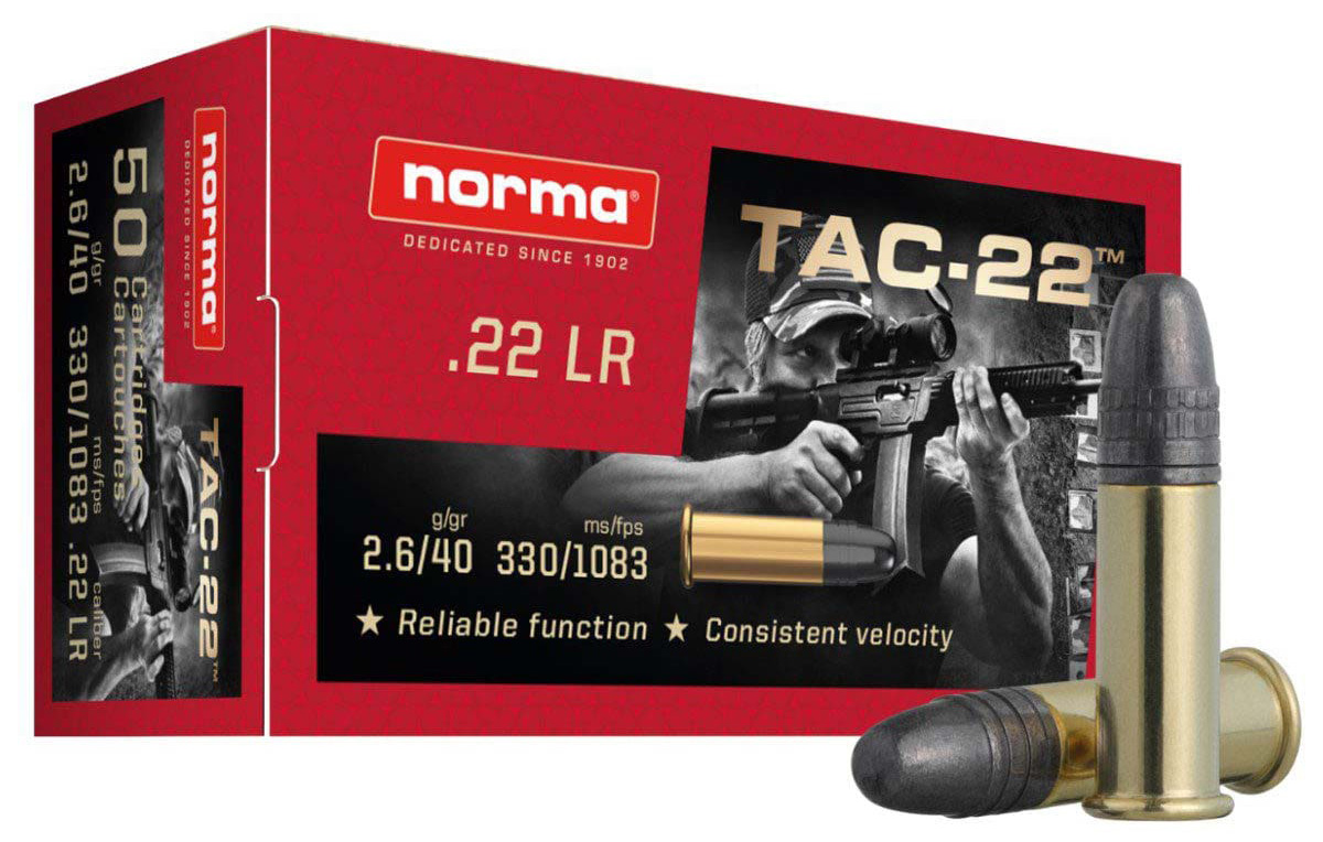 NORMA RIMFIRE TAC 22LR 40GR LRN 50/100 - New at BHC
